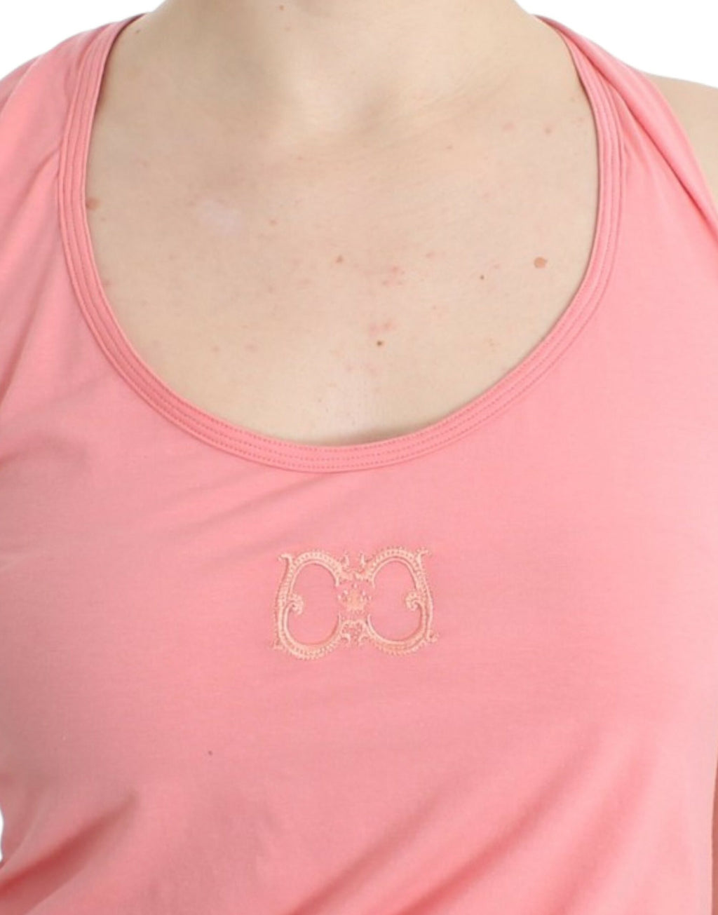 Cavalli Chic Tanktop aus Baumwollmischung, Rosa