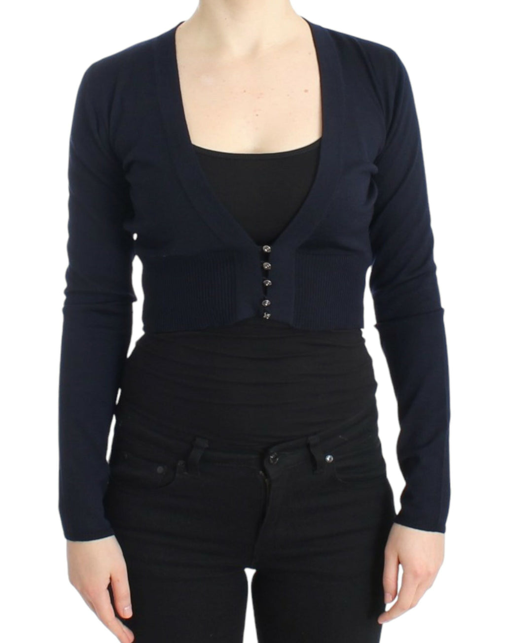 Cavalli Eleganter kurzer Cardigan aus Schurwolle