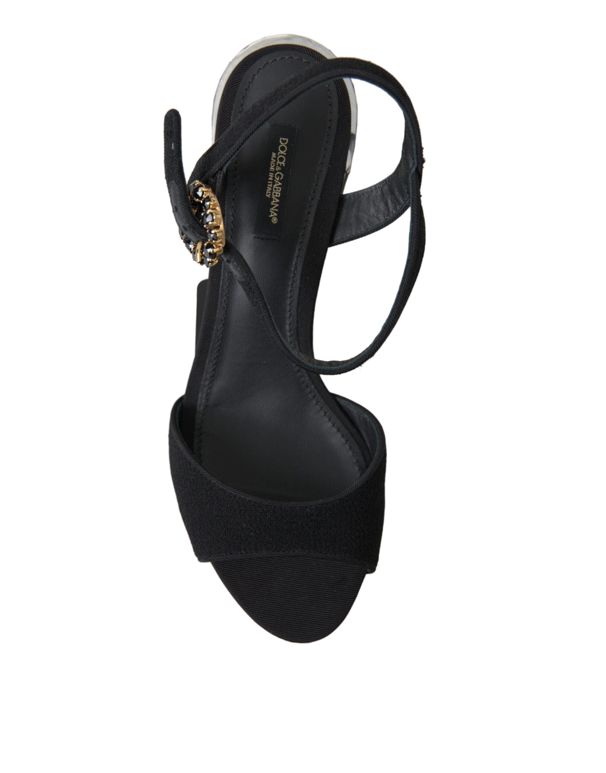 Sandales élégantes à bride cheville Dolce &amp; Gabbana avec talons miroir