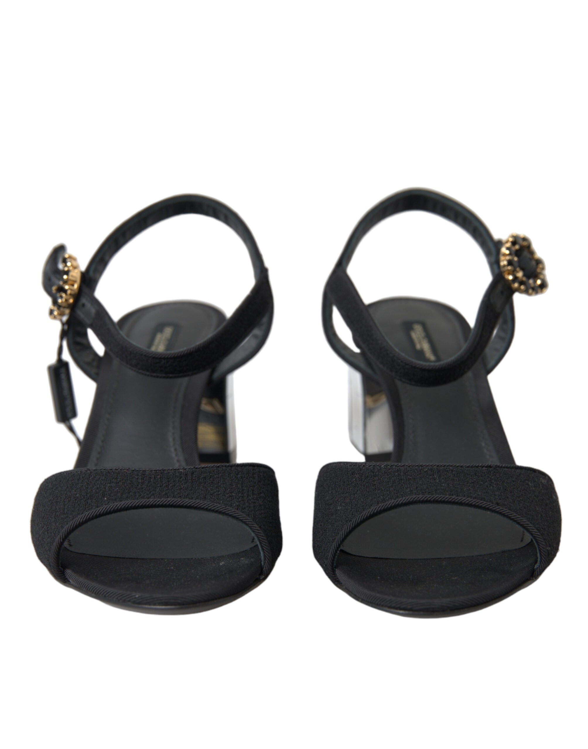 Sandales élégantes à bride cheville Dolce &amp; Gabbana avec talons miroir