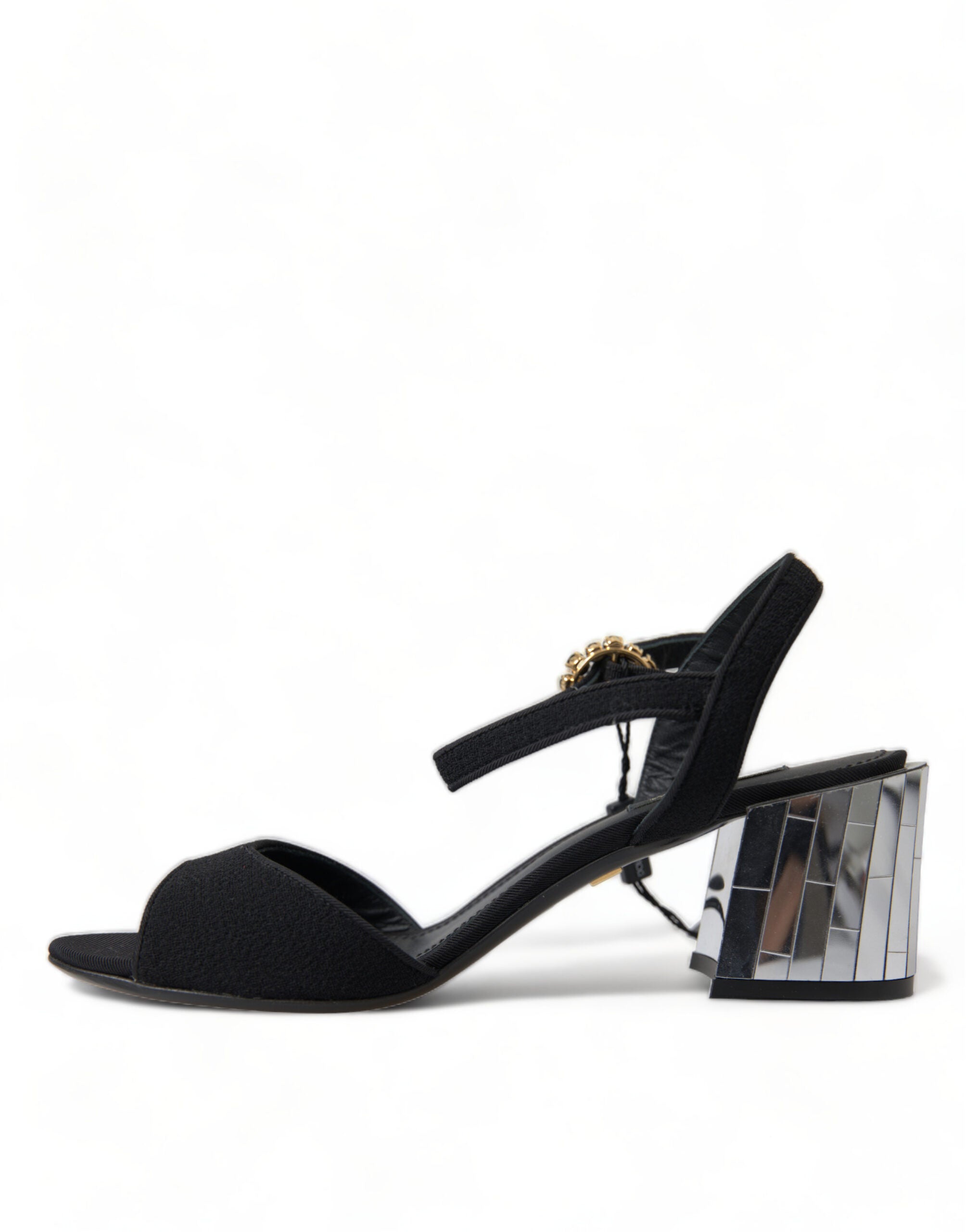 Sandales élégantes à bride cheville Dolce &amp; Gabbana avec talons miroir