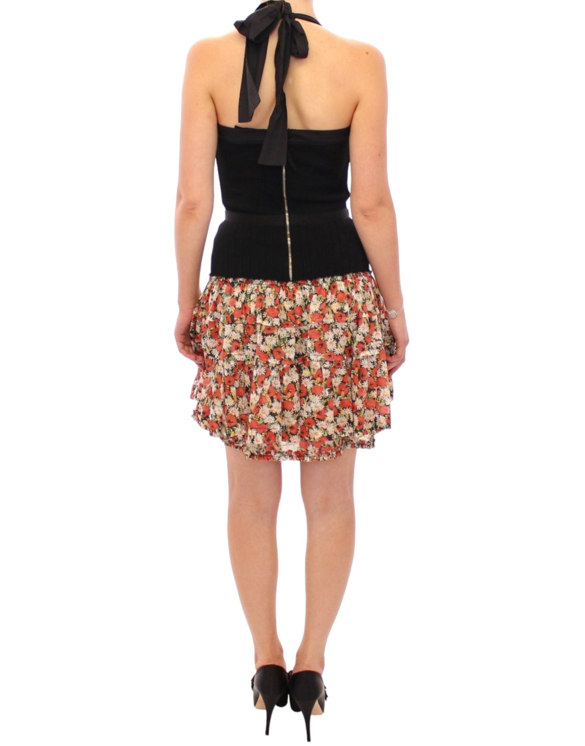 Robe boule fleurie élégante à col nu Dolce &amp; Gabbana