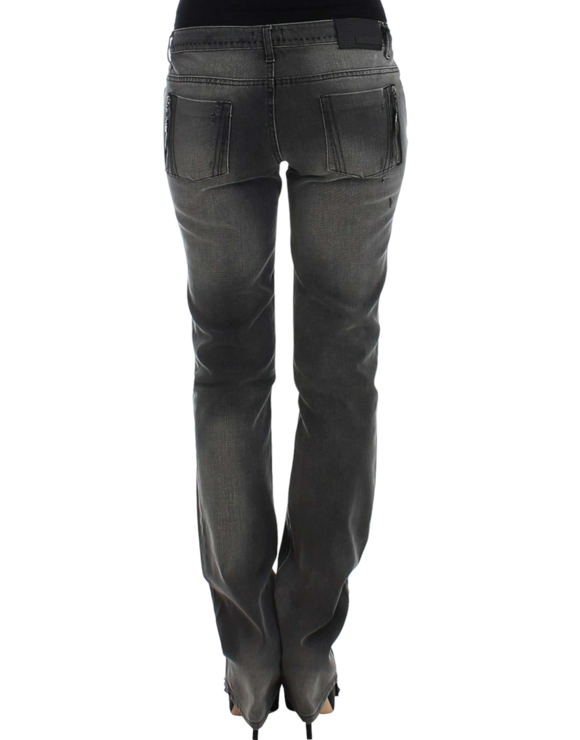 Costume National Chic Grau Straight Leg Denim Delight