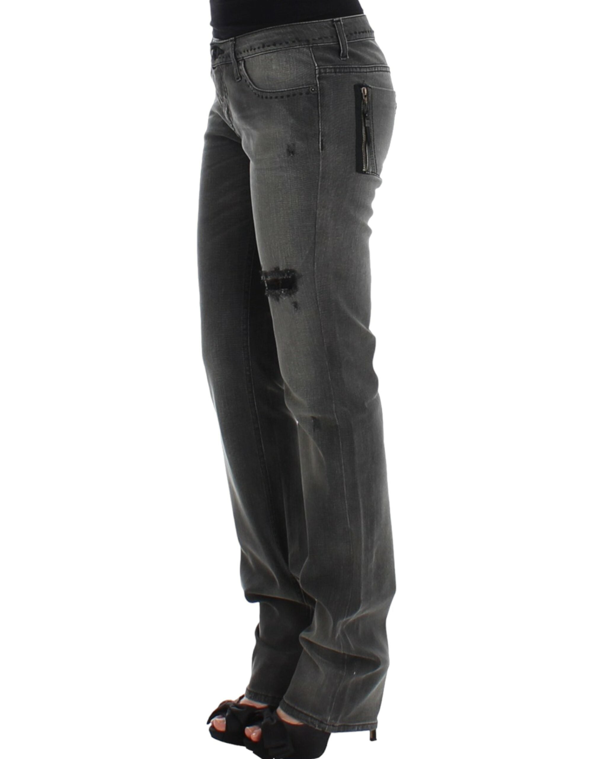Costume National Chic Grau Straight Leg Denim Delight