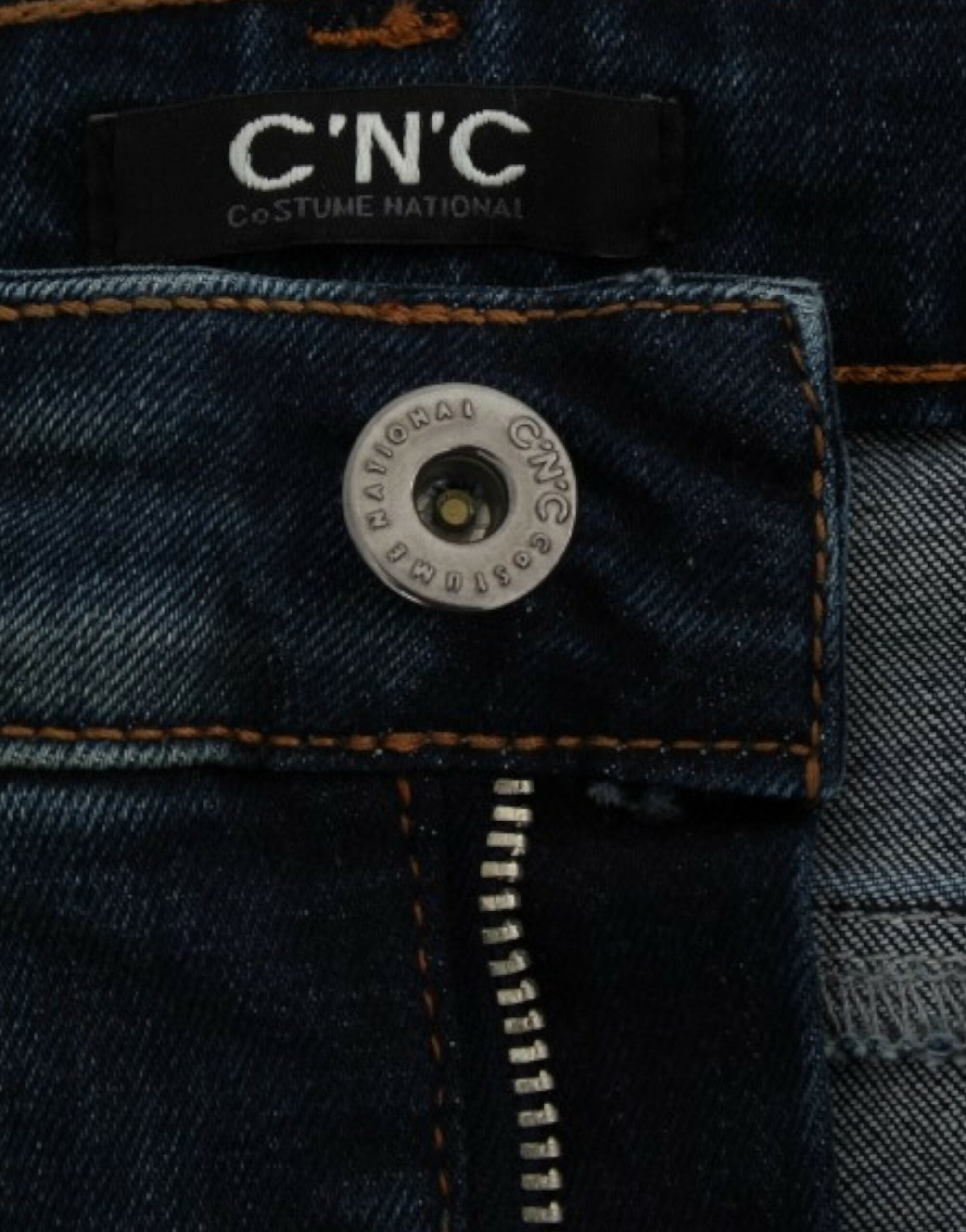 Costume National Chic Blaue Designerjeans mit geradem Bein