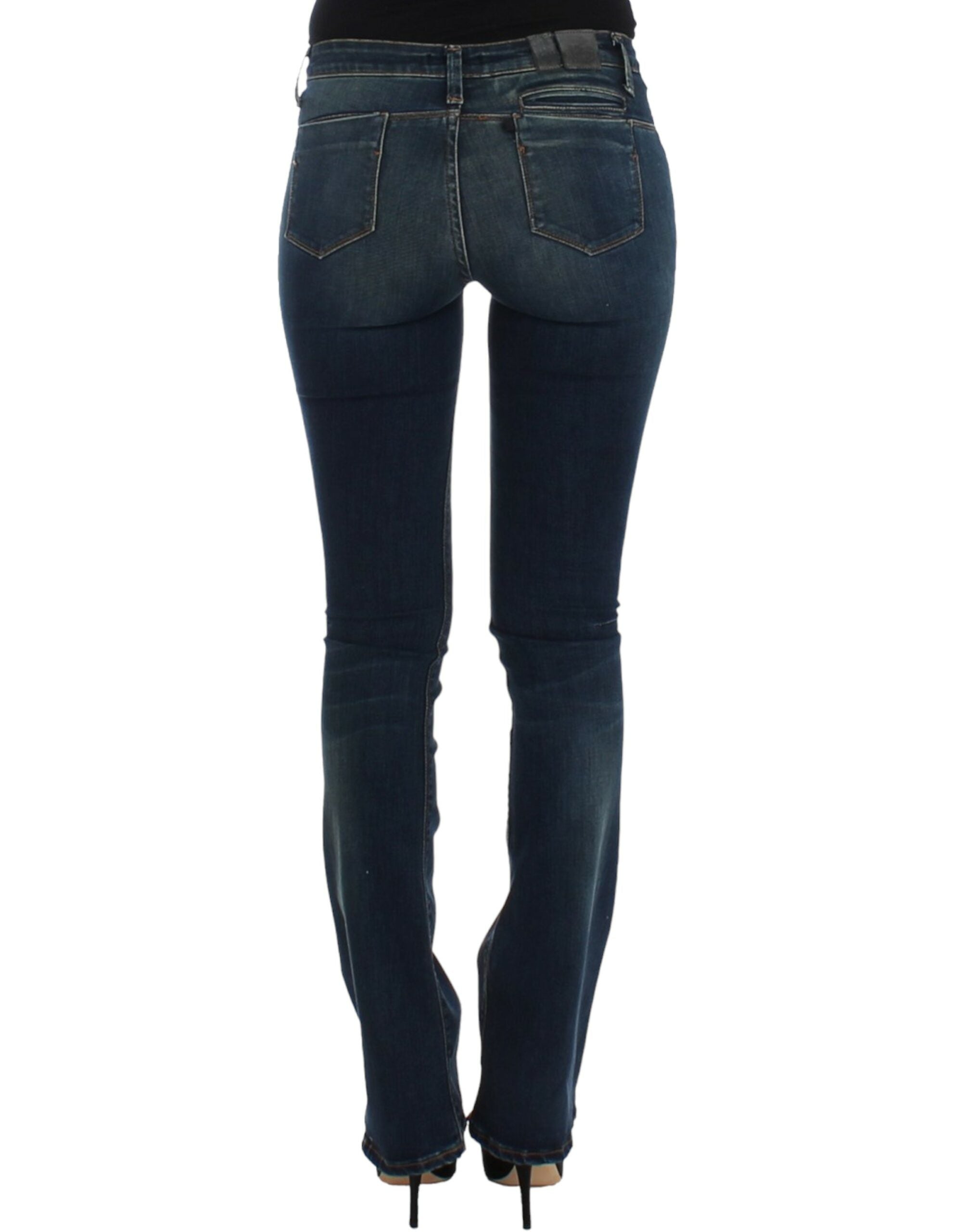 Costume National Chic Blaue Designerjeans mit geradem Bein