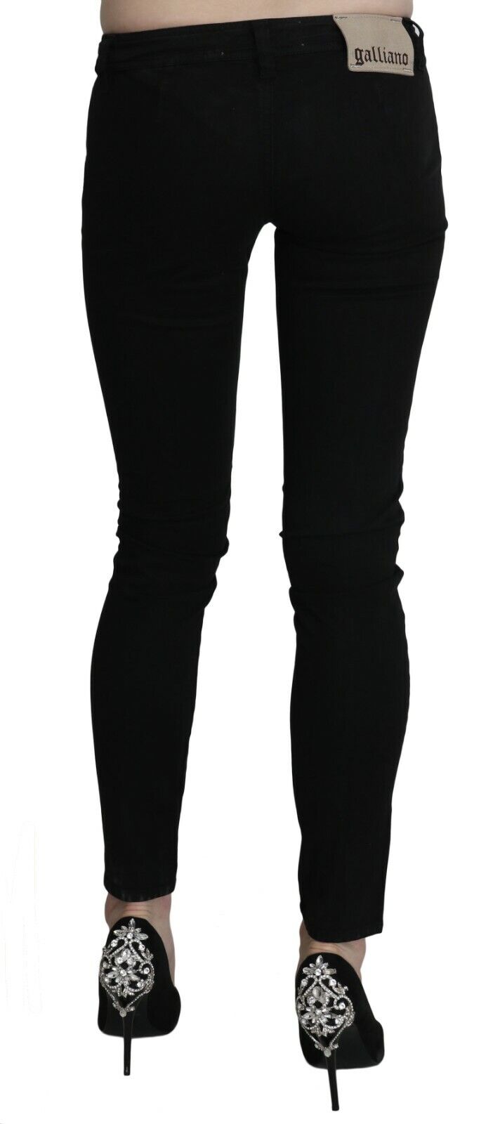 Dolce &amp; Gabbana Chic Schwarze Skinny Jeans mit niedriger Taille und schmaler Passform