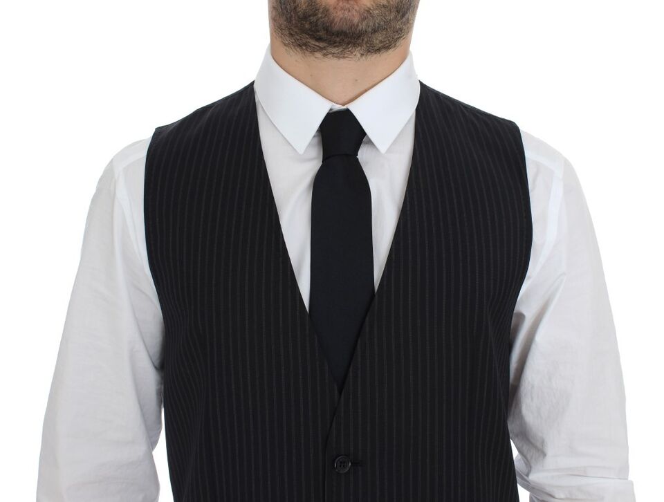 Dolce &amp; Gabbana - Robe gilet élégante à rayures grises
