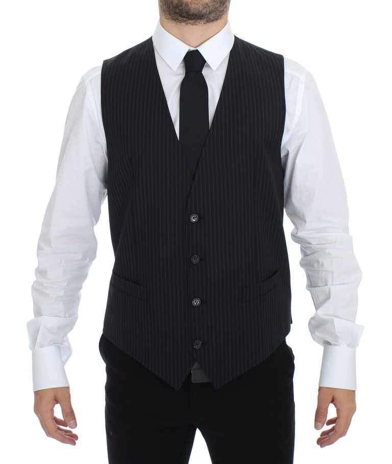 Dolce &amp; Gabbana - Robe gilet élégante à rayures grises