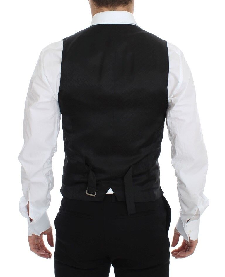 Dolce &amp; Gabbana Élégant gilet en laine bleue