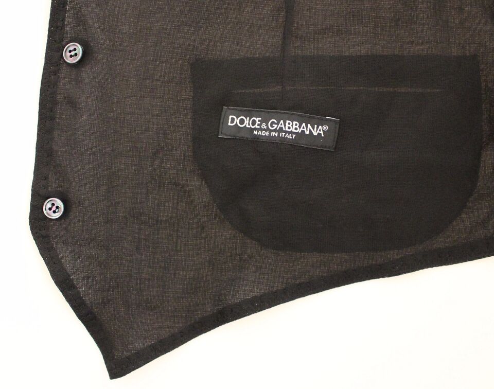 Dolce &amp; Gabbana Élégant gilet en laine noire