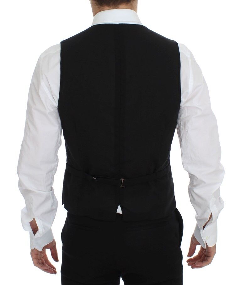 Dolce &amp; Gabbana Élégant gilet en laine noire