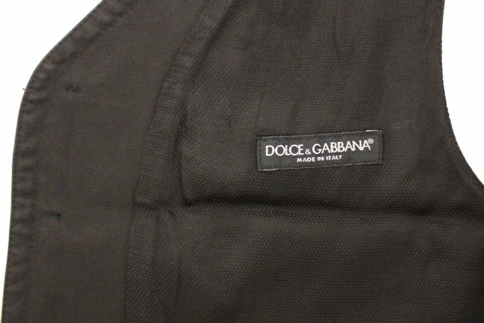 Dolce &amp; Gabbana - Élégant gilet en coton mélangé noir
