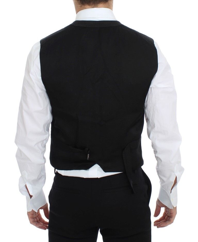 Dolce &amp; Gabbana - Élégant gilet en coton mélangé noir