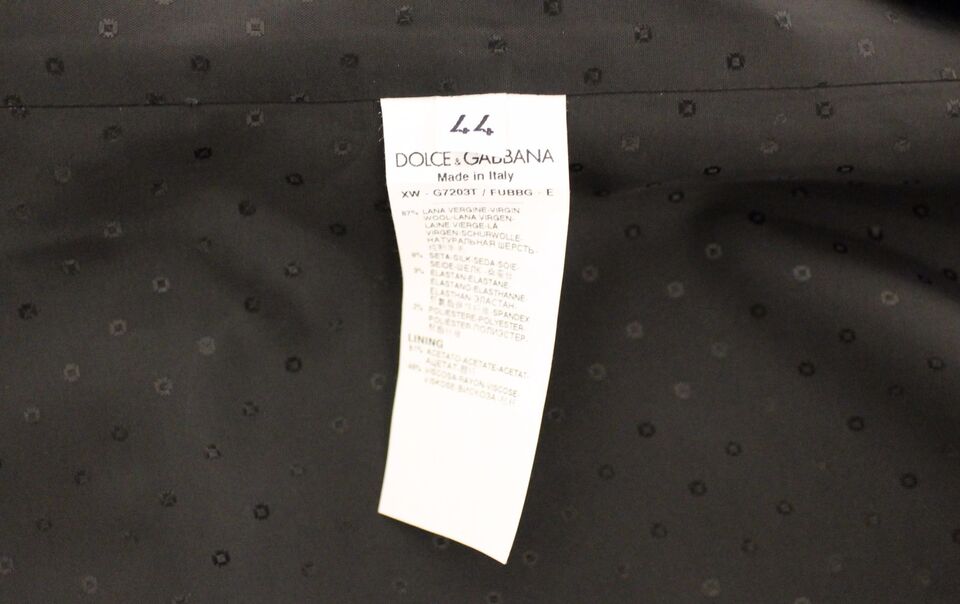 Gilet élégant en soie et laine noire Dolce &amp; Gabbana