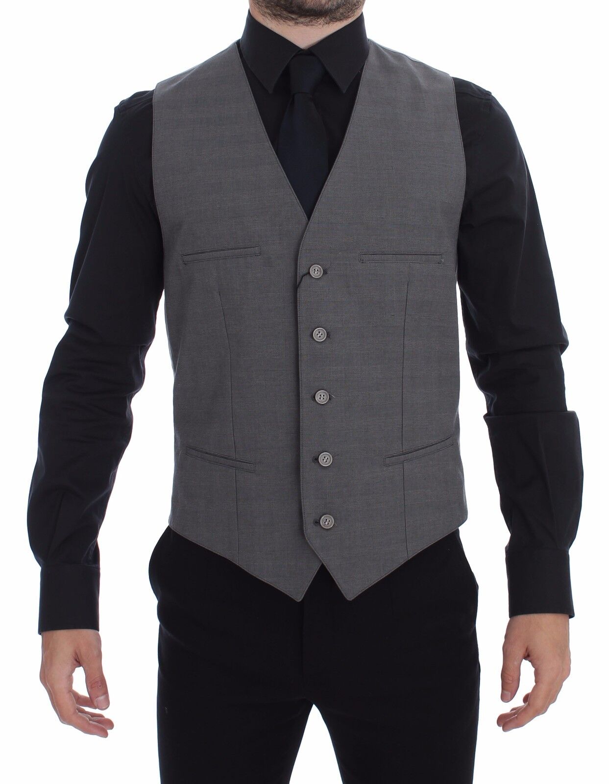 Dolce &amp; Gabbana - Gilet élégant gris coupe slim