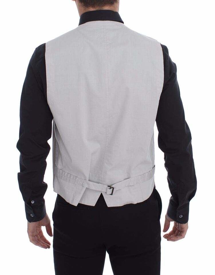 Dolce &amp; Gabbana Élégant gilet en coton et soie beige