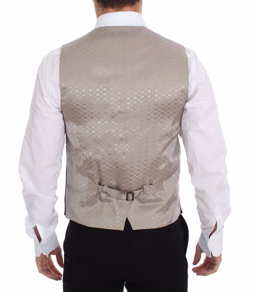 Dolce &amp; Gabbana Élégant gilet en soie noire
