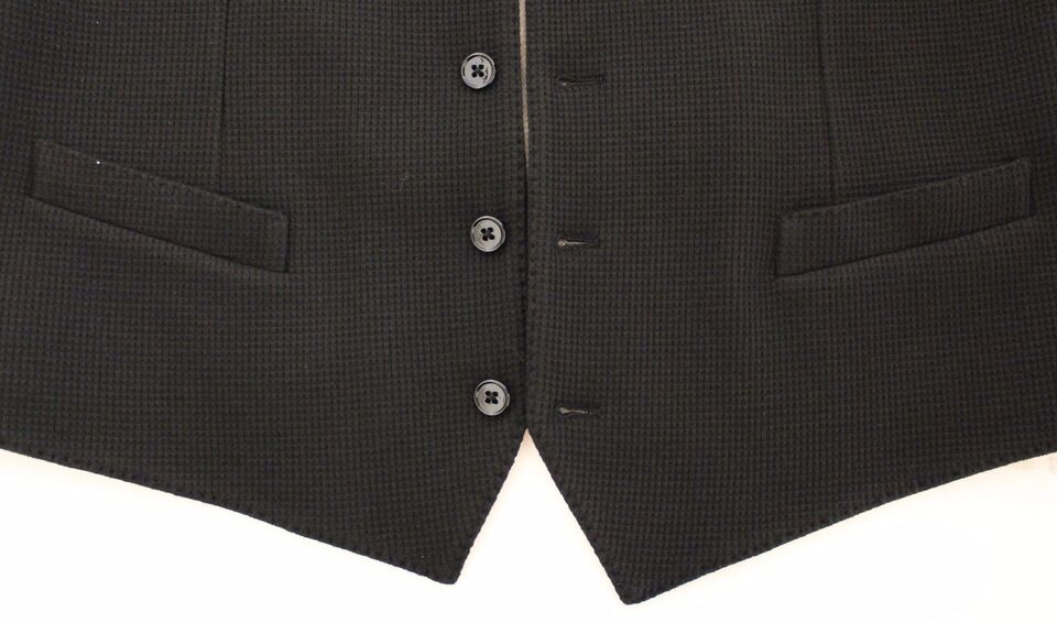Dolce &amp; Gabbana Élégant gilet en soie noire