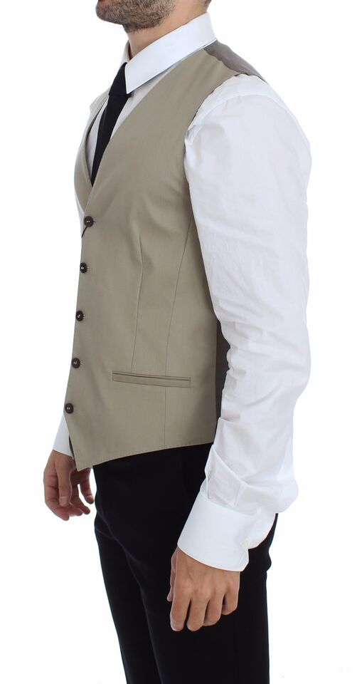 Dolce &amp; Gabbana Élégant gilet en coton beige