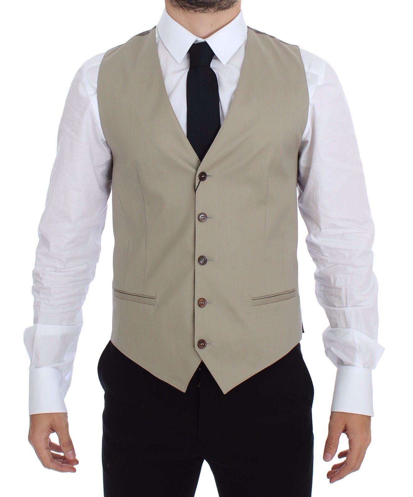 Dolce &amp; Gabbana Élégant gilet en coton beige