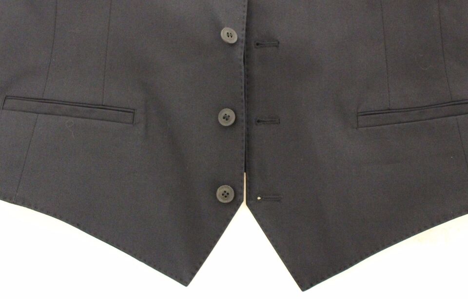 Dolce &amp; Gabbana Élégant gilet en coton stretch bleu