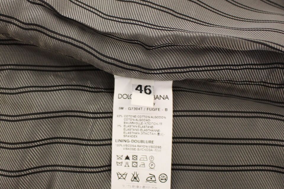 Dolce &amp; Gabbana Élégant gilet en coton stretch gris