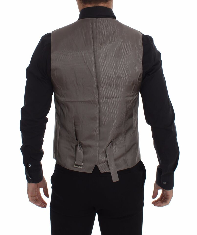 Dolce &amp; Gabbana - Robe-gilet élégante en coton mélangé beige