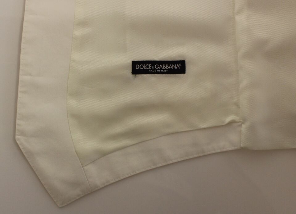 Dolce &amp; Gabbana Élégant gilet en coton et soie blanc
