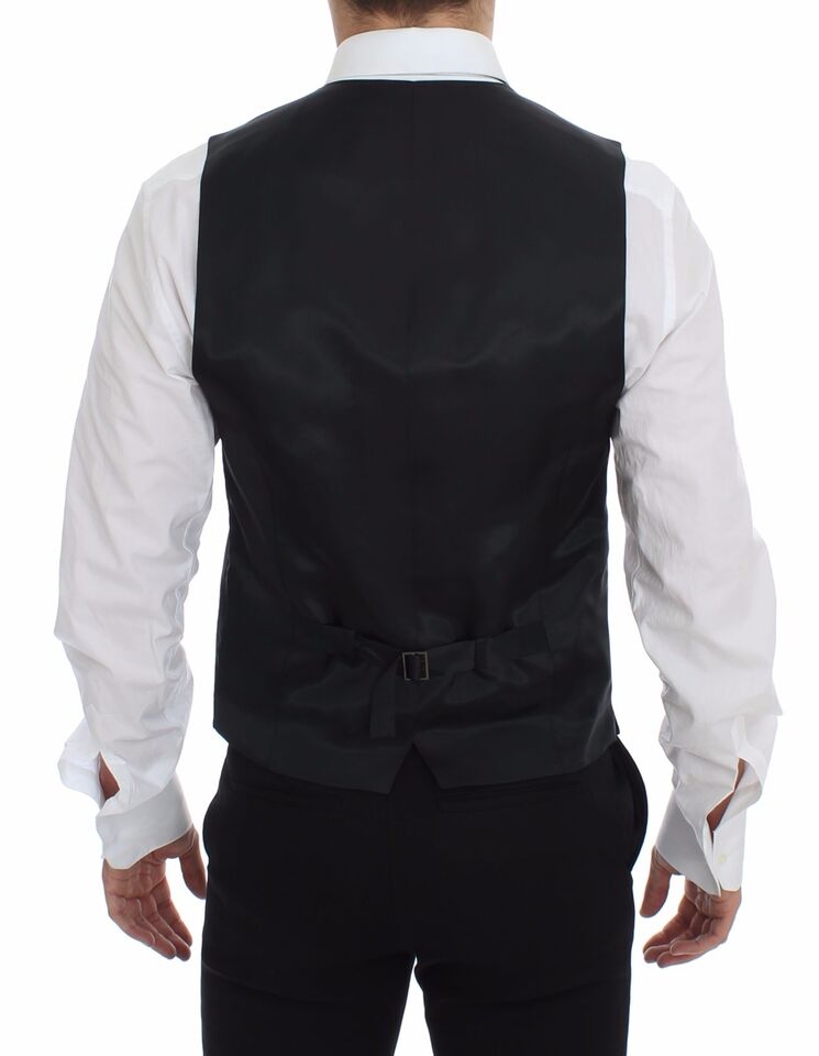 Dolce &amp; Gabbana Élégant gilet à rayures grises