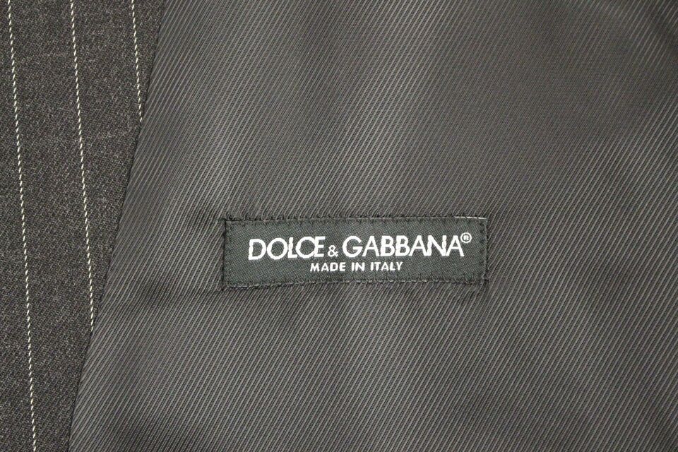 Dolce &amp; Gabbana Élégant gilet à rayures grises