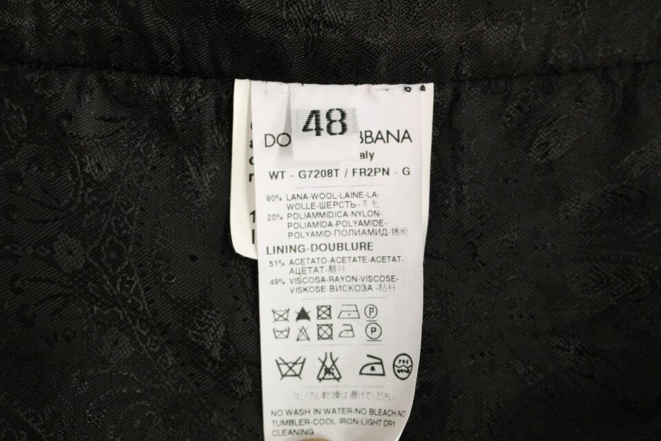 Dolce &amp; Gabbana Élégant gilet à rayures noires à boutonnage simple
