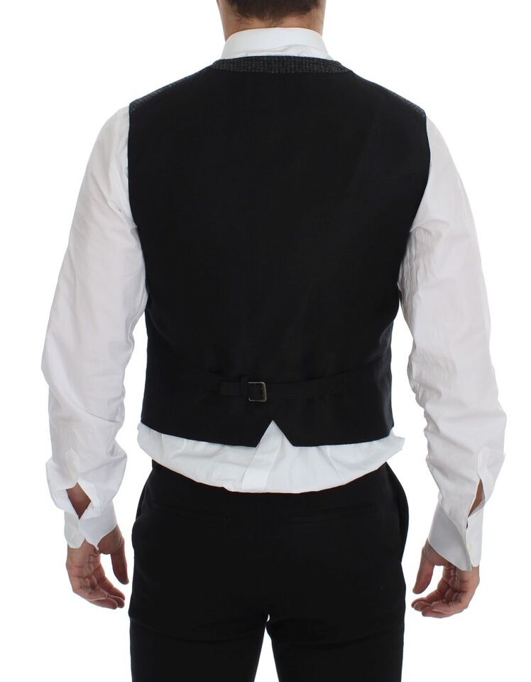 Dolce &amp; Gabbana - Élégant gilet en laine mélangée grise