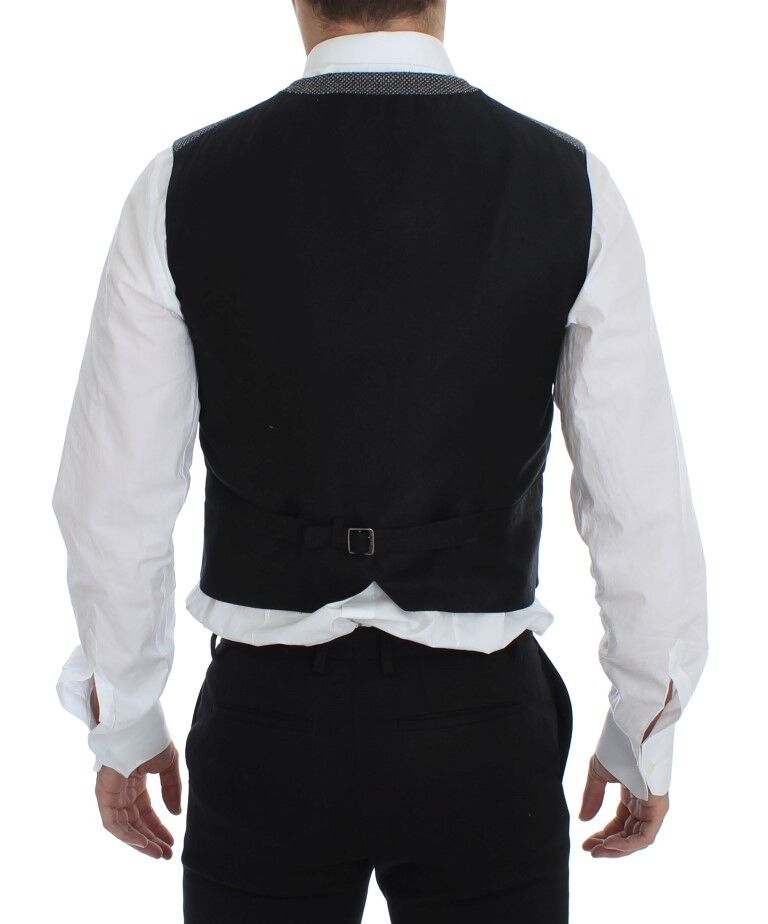 Dolce &amp; Gabbana Élégant gilet gris à boutonnage simple