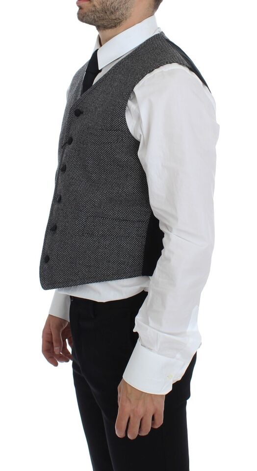 Dolce &amp; Gabbana Élégant gilet gris à boutonnage simple