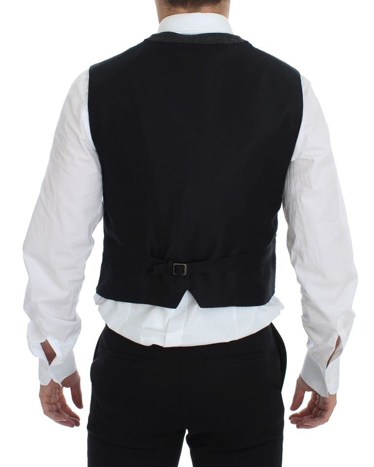 Dolce &amp; Gabbana Élégant gilet en laine mélangée grise