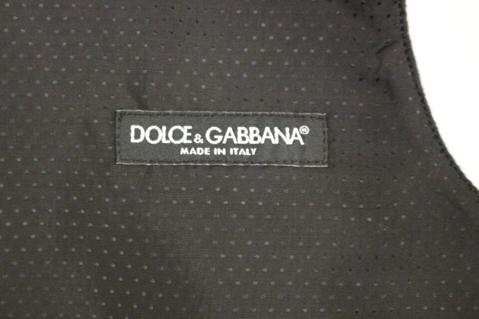 Dolce &amp; Gabbana - Élégant gilet en laine mélangée grise
