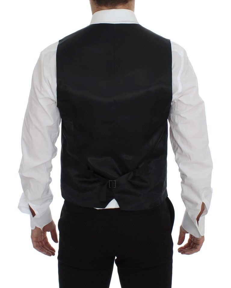 Dolce &amp; Gabbana Élégant gilet en laine mélangée grise