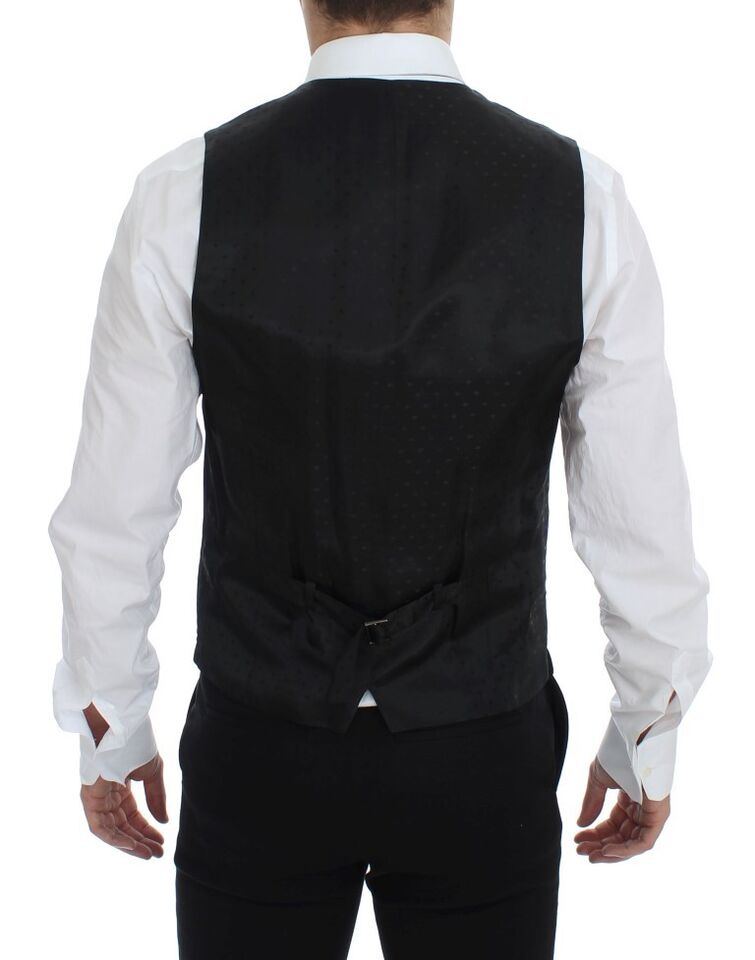 Dolce &amp; Gabbana - Gilet élégant en laine noire pour robe de soirée
