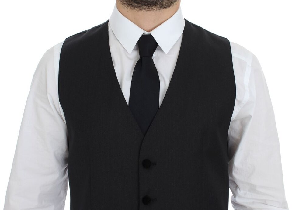 Dolce &amp; Gabbana Élégant gilet en laine grise