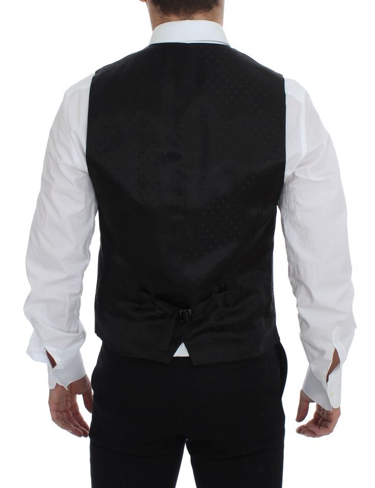Dolce &amp; Gabbana - Gilet élégant en laine grise pour robe de soirée