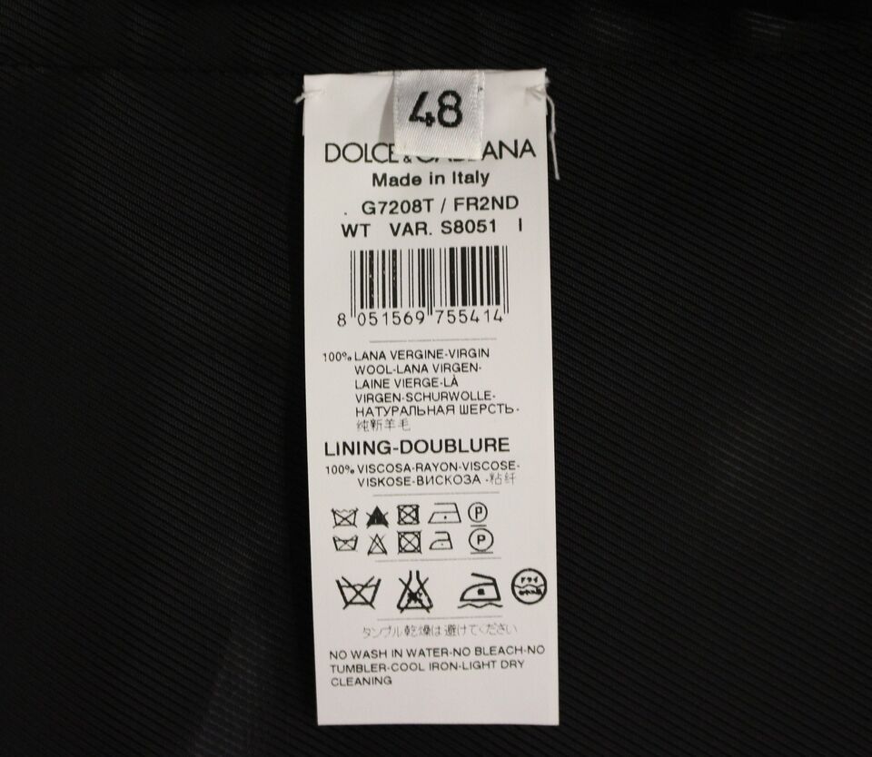 Dolce &amp; Gabbana Élégant gilet en laine à rayures grises