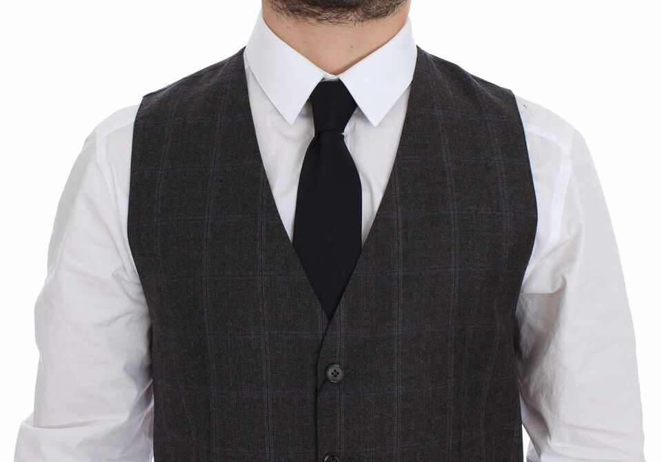 Dolce &amp; Gabbana - Gilet élégant en laine à carreaux