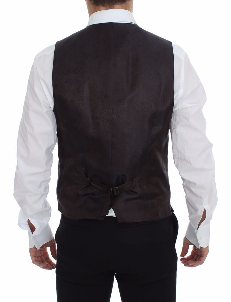 Dolce &amp; Gabbana - Gilet élégant en laine à carreaux