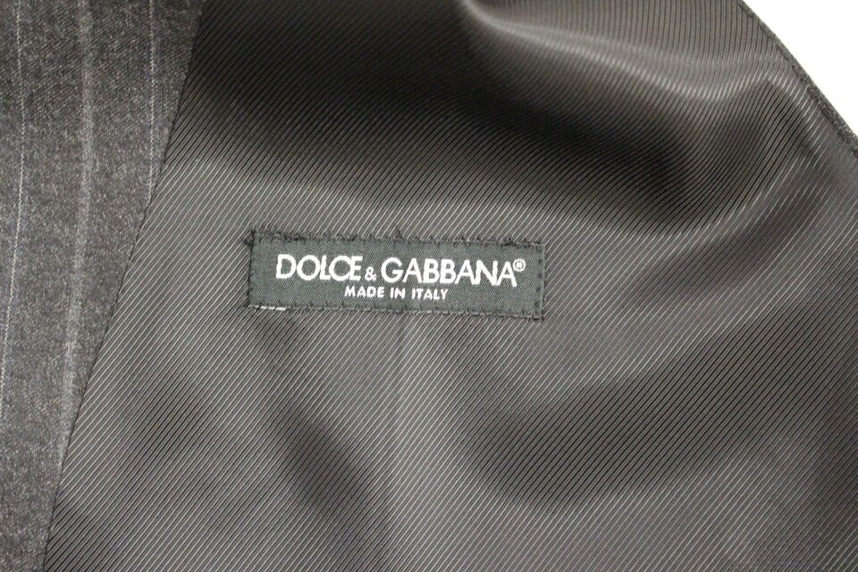 Dolce &amp; Gabbana Élégant gilet à rayures grises