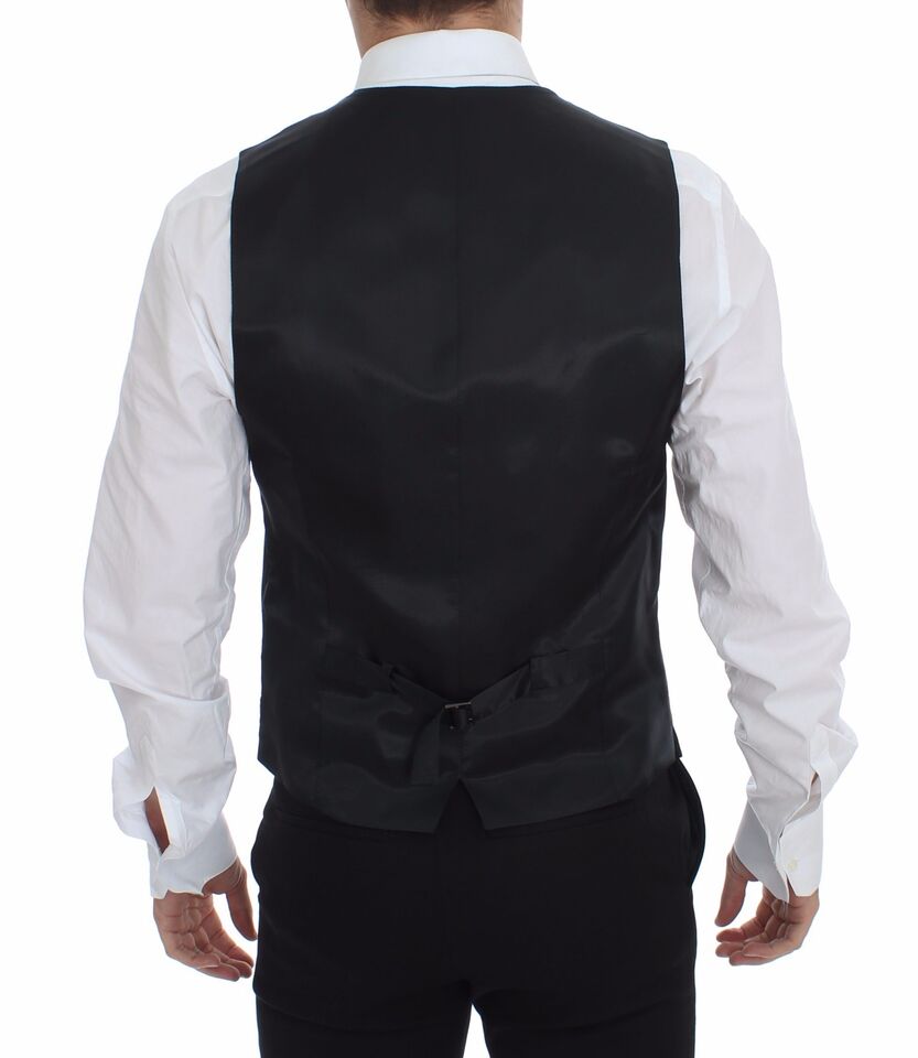 Dolce &amp; Gabbana Élégant gilet à rayures grises