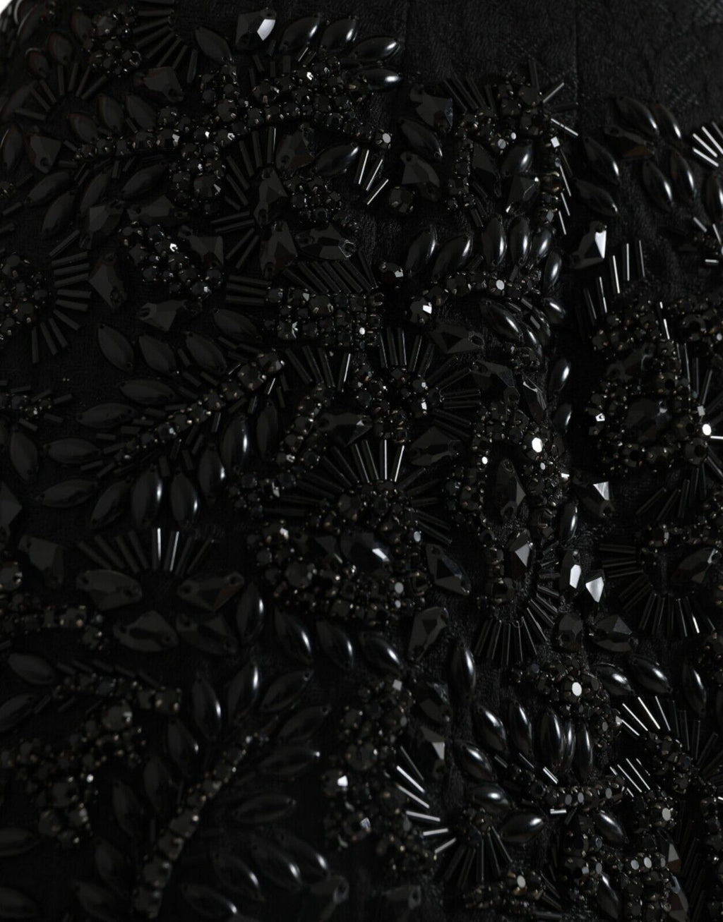 Jupe de défilé noire ornée de cristaux Dolce &amp; Gabbana