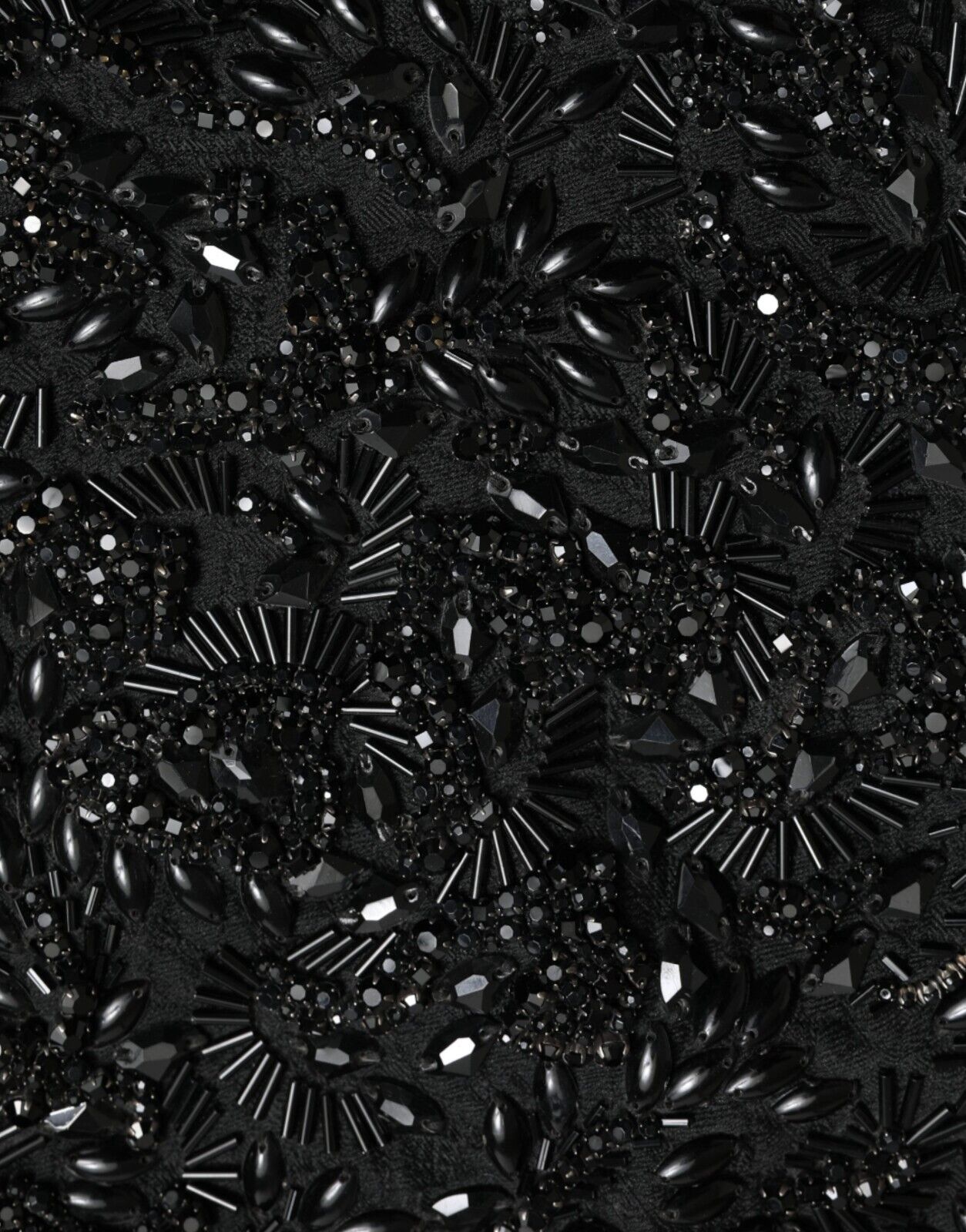 Jupe de défilé noire ornée de cristaux Dolce &amp; Gabbana