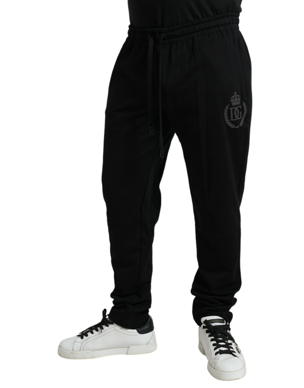 Dolce &amp; Gabbana Elegante schwarze Jogginghose aus Baumwolle