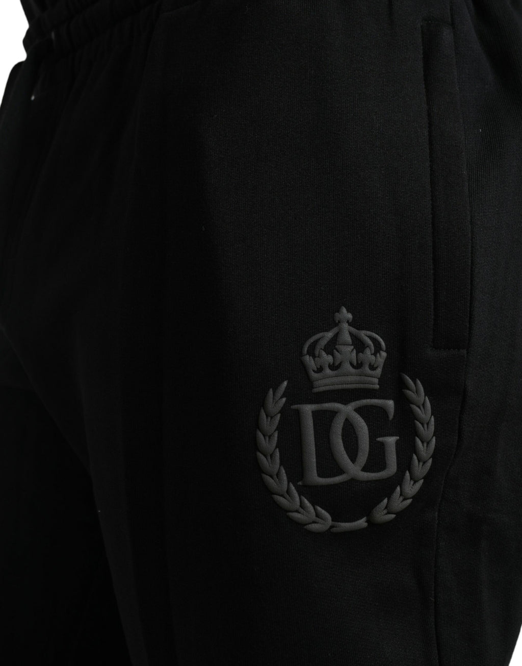 Dolce &amp; Gabbana Elegante schwarze Jogginghose aus Baumwolle